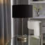 Dadiva Brushed Chrome Stem Table Lamp with Velvet Reni Shade-412353856-412353858-438168489