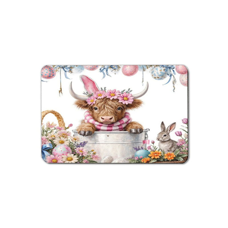 Tapis de bain Highland Cow, 16 x 24 po