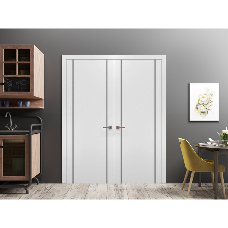 Finition en bois massif manufacturé, Satin blanc, 18 po x 80 po