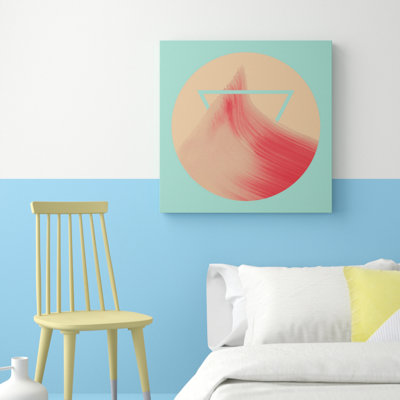 Pink Peak 1 Piece Wrapped Canvas Painting