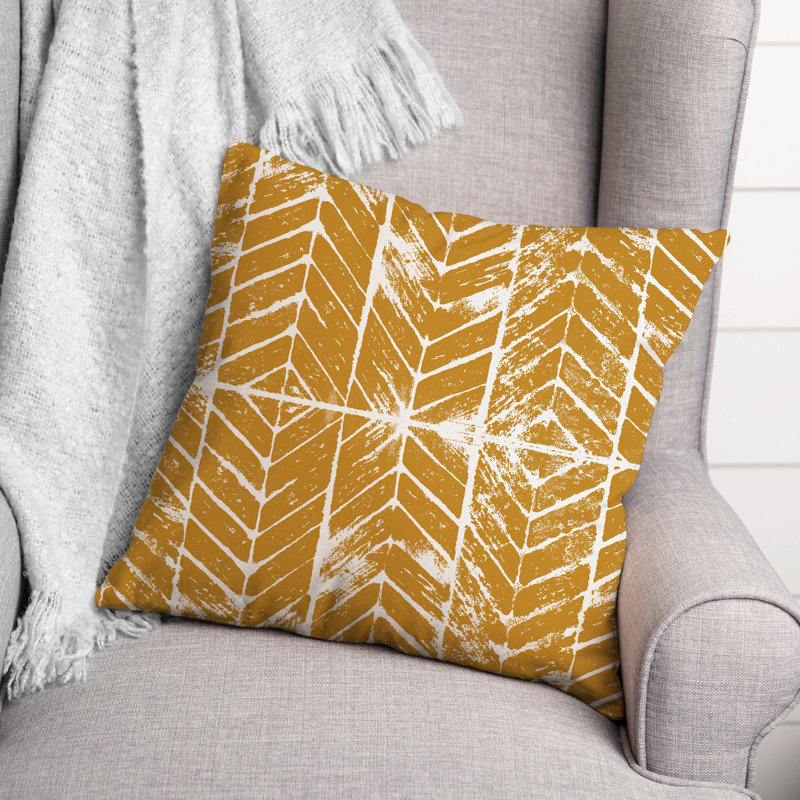  Coussin décoratif intérieur / extérieur, Orange / Jaune