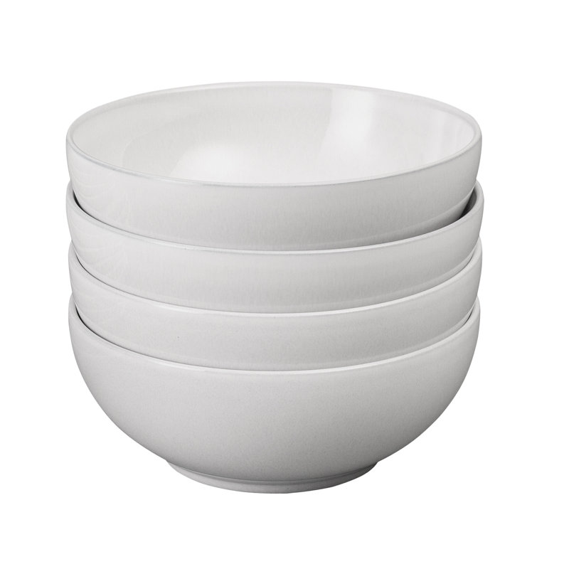 Denby Elements Coupe Cereal Bowls, Stone White
