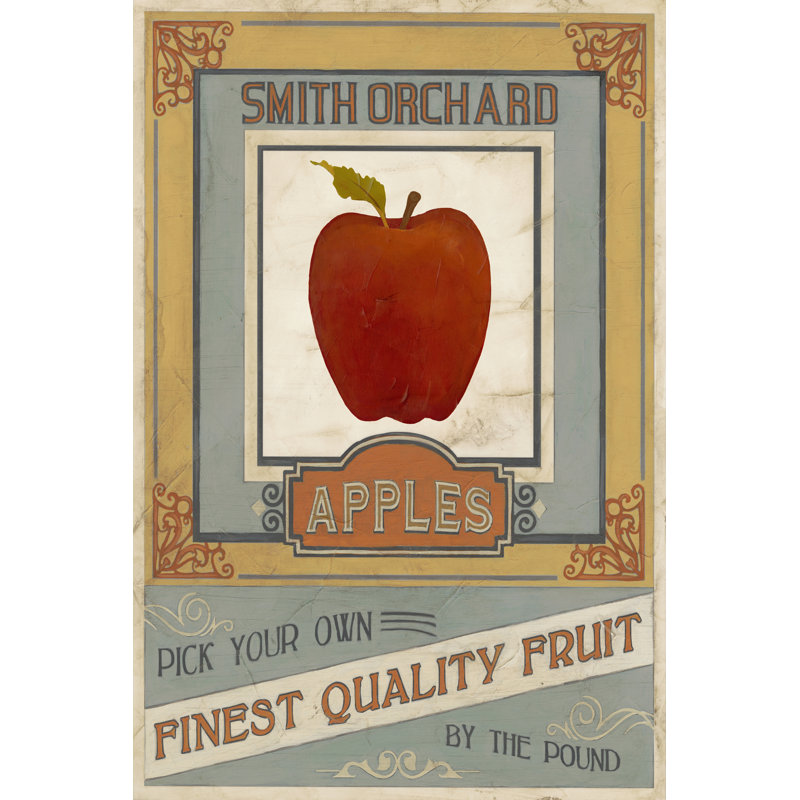 Vintage Produce Sign V by June Erica Vess - Wrapped Canvas Painting, 46cm H x 30cm W