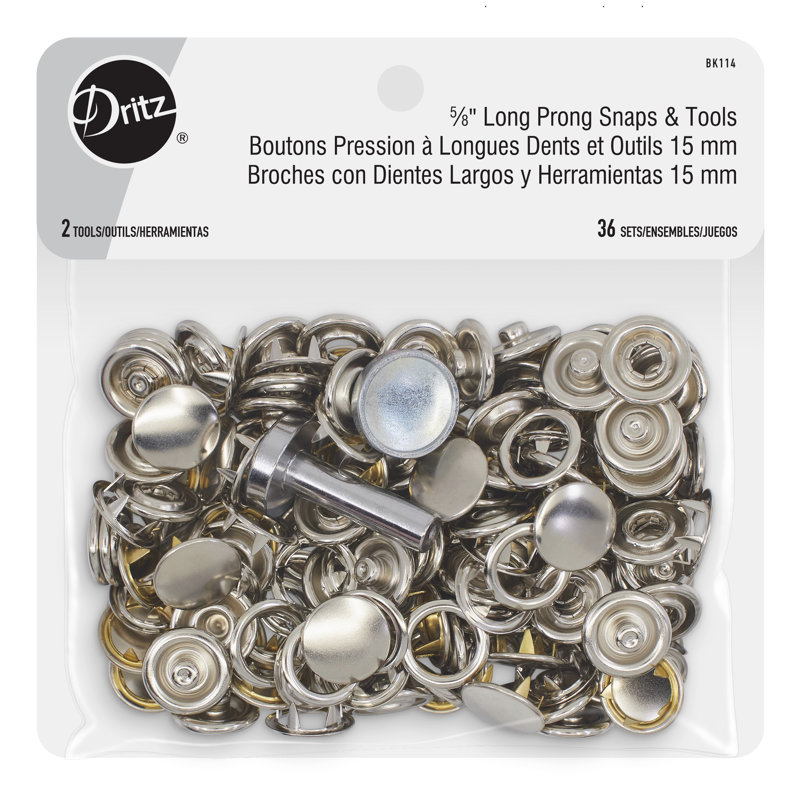 Dritz 5∕8 "à long griffes et outils, 36 ensembles, Argent