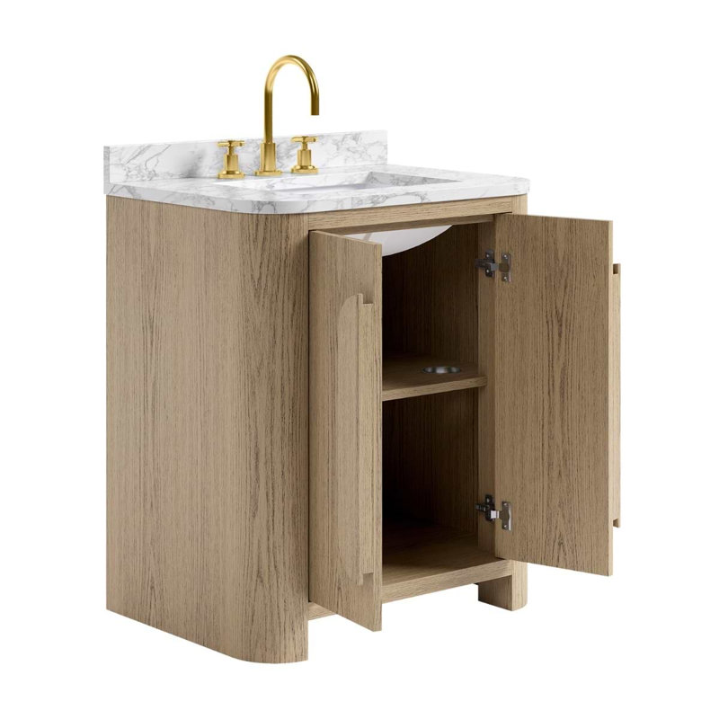 Harper Vanity, 30" W, Carrara Marble