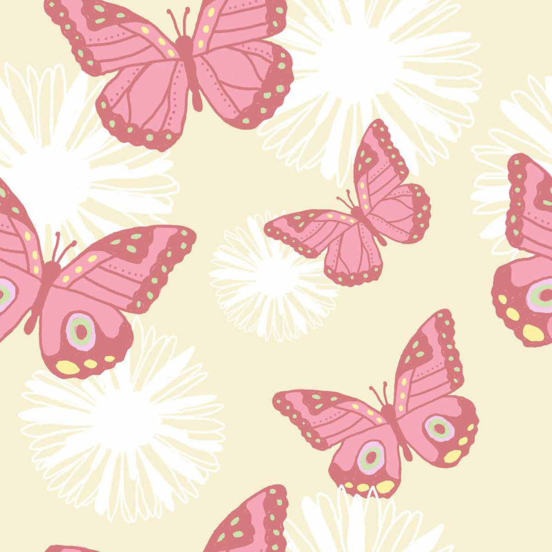 Panneau de papier peint auto-adhésif Butterfly, L 126 po x l 24 po