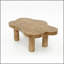 Table basse moderne de 40 pouces en forme de nuage, équipée de 4 pieds ronds pour assurer la stabilité structurelle, convenant à la décoration du salon, des appartements et des petits espaces avec un motif de nœuds d'arbre-130020466