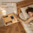 Suspended Bedside Table With Charging Station