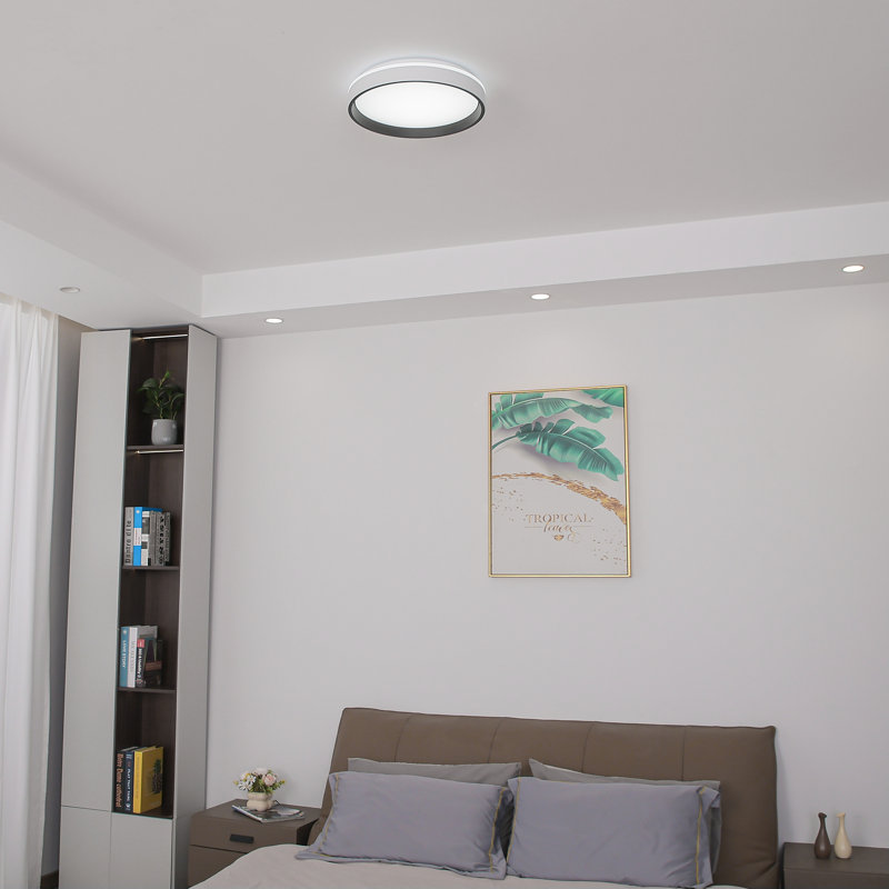 15 Inch LED Ceiling Light Fixture, 3000K/4000K/5000K Selectable Ceiling Lamp, Dimmable Flush Mount Ceiling Light with Memory Function, 24W Round Flat Panel Light for Bedroom Dining Room