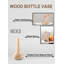 Ensemble de 2 vases de table en bois brun clair intérieur / extérieur Natividad