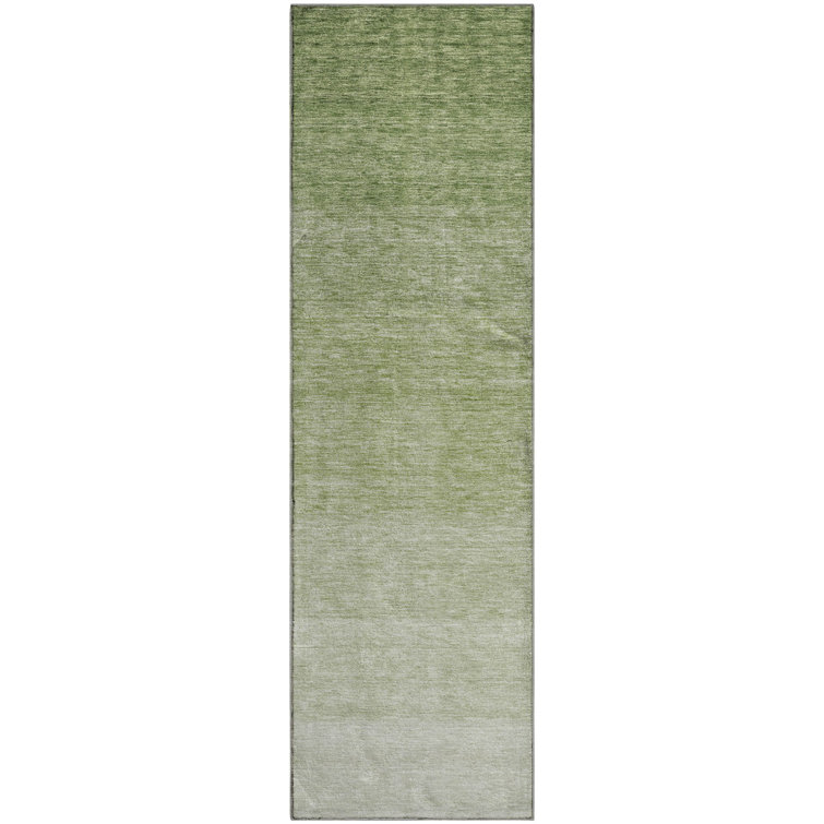 Premium Machine Washable Prisco Green Rug