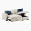 Canapé modulaire en microfibre 2 pièces avec lit escamotable, méridienne réversible et rangement dissimulé 92 po Retford-133251077