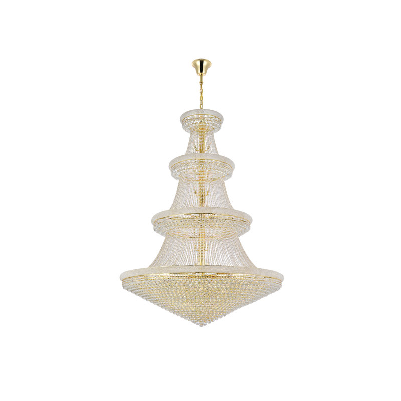 Lustre spectaculaire à 66 niveaux Ston Easton, Doré, H 42 po x l 36 po x P 36 po