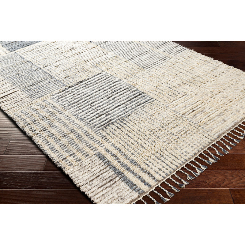 Kenady Hand Knotted Wool Indoor Rug, Rectangle 2' x 3'