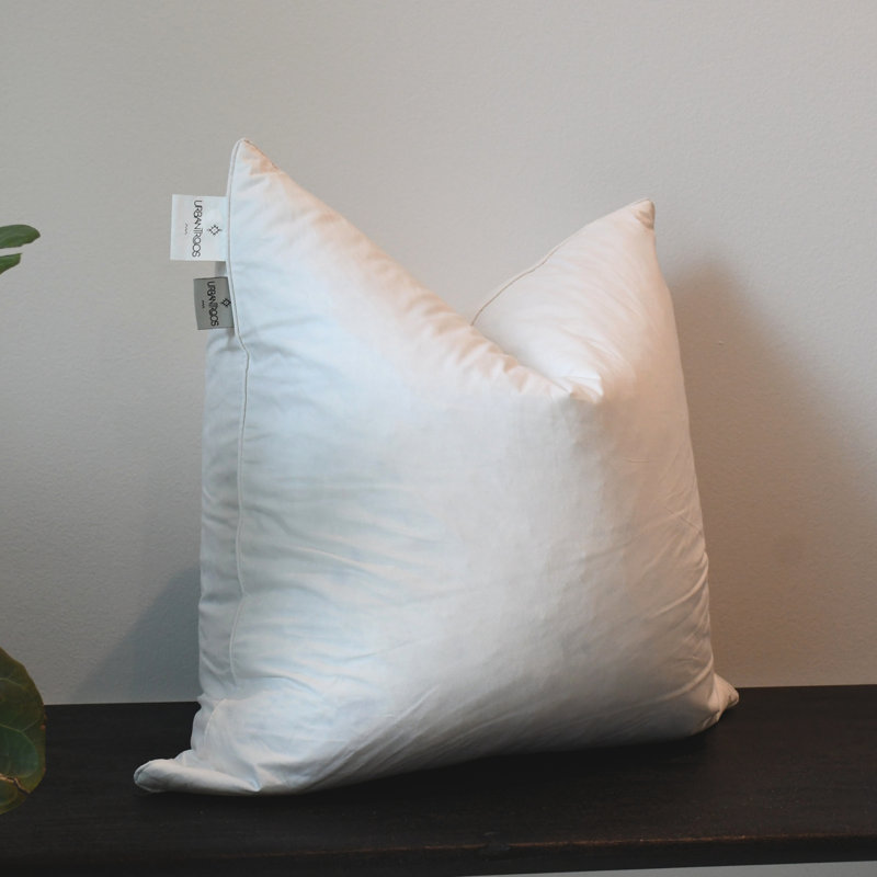 Goose Down and Feather Pillow Insert,    16"H x 16"W  , Square