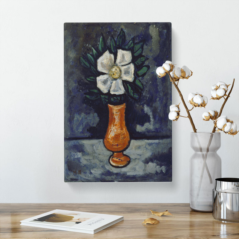 White Flower by Marsden Hartley - Wrapped Canvas Painting, 76cm H x 50cm W x 3cm D