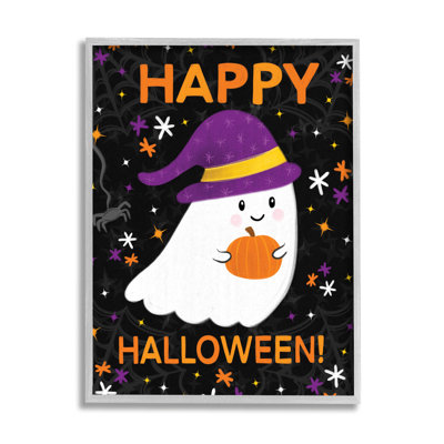 «Happy Halloween Happy Ghost», estampe numérique par Emily Cromwell