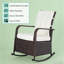 Fauteuil inclinable et berçant en rotin d'extérieur