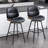 Swivel Upholstered Counter-Height Bar Stools-1223500379
