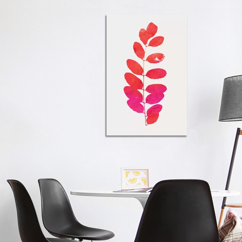 Leaf Print 1 Piece Wrapped Canvas Painting, 101.6 cm H x 66.04 cm W x 3.175 cm D