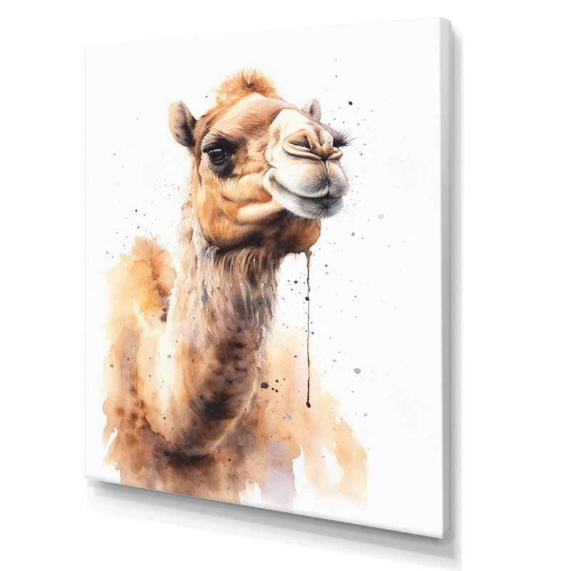 Camel Desert Nomad V sur toile, H 32 po x l 24 po x P 1 po, Toile tendue