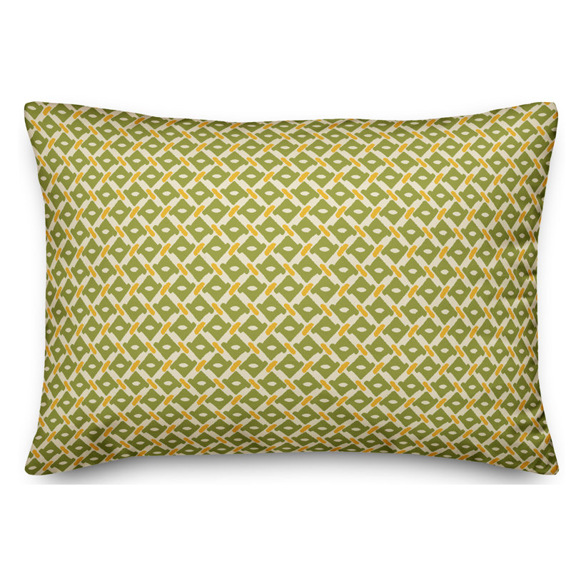 Coussin Whimsical Diamond, Vert / Jaune