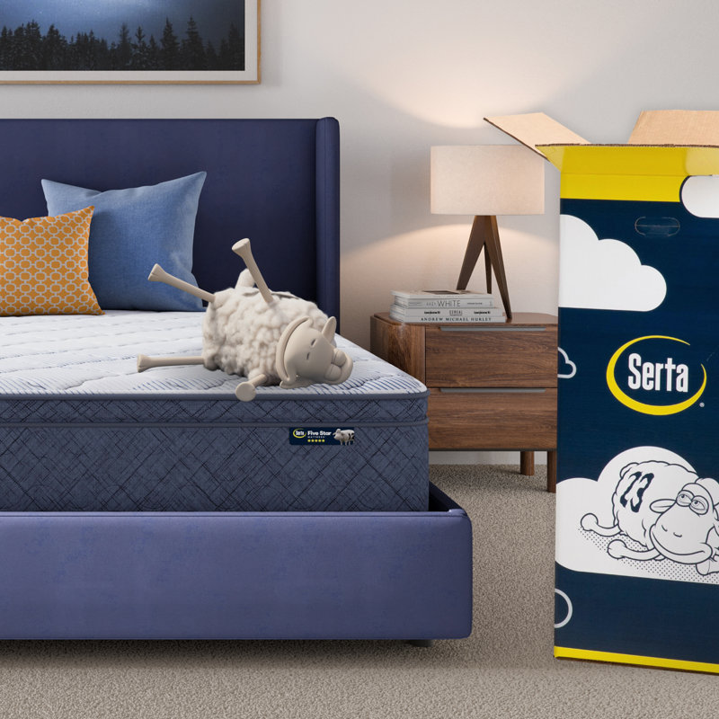 Serta Five Star Mattress Sleep to Go Plush Pillow Top Mattress in a Box, California King, 10"
