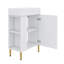 Petit meuble-lavabo avec lavabo simple en céramique-414888839