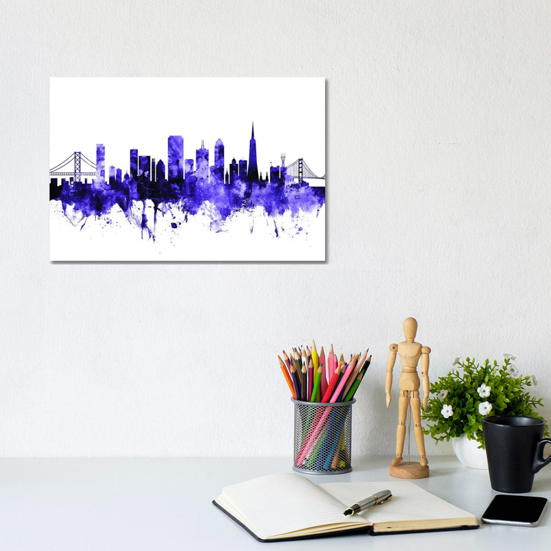 San Francisco, California Skyline II by Michael Tompsett - Wrapped Canvas Gallery-Wrapped Canvas Giclée