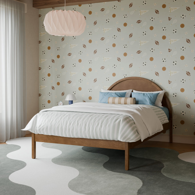 Bondi Full Bed, Natural Walnut, Full