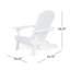Chaise Adirondack pliante Bellwood en bois blanc avec porte-gobelets
