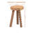 Gianni Acacia Wood Versatile Decorative Stool - Artistic Side Table With Rounded Three-Leg Base