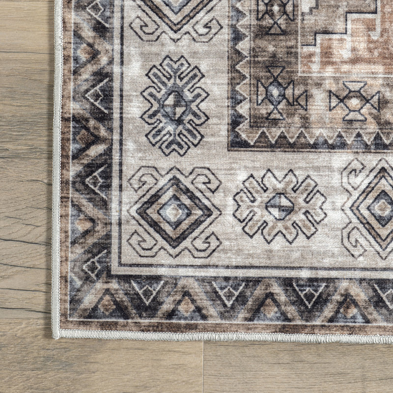 Tapis lavable à la machine Evelina, Tapis de couloir 2 pi 6 po x 6 pi