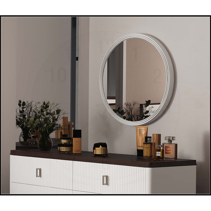 Miroir rond gris Carena