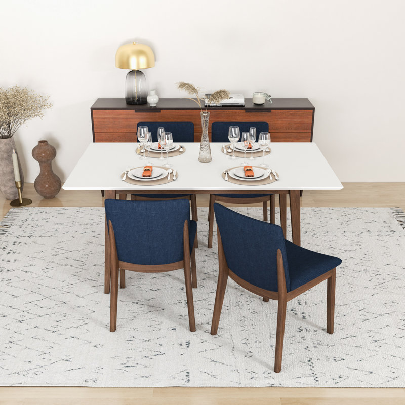 Ensemble repas pour 4 personnes Dipson, Bleu, Blanc