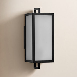 Outdoor Wall Mount Lantern with Etched Glass