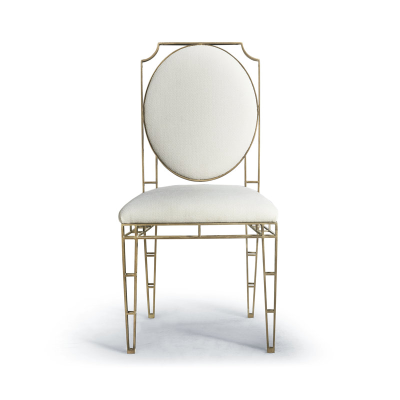 Chaise d'appoint en tissu XO en blanc