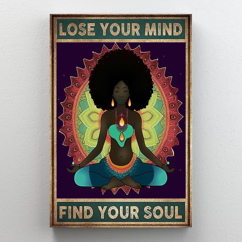 Yoga Lose Your Mind 1, H 36 po x l 24 po x P 1,25 po