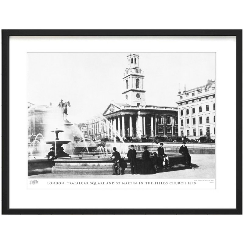 London, Trafalgar Square And St Martin-in-the-Fields Church 1890 by Francis Frith - Single Picture Frame Print