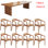 Nordic style solid wood rectangular table set.