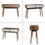 Table d'entrée avec 2 tiroirs à panneaux sculptés, console avec espace de rangement et pieds en bois, table de canapé derrière le canapé pour le couloir, salon