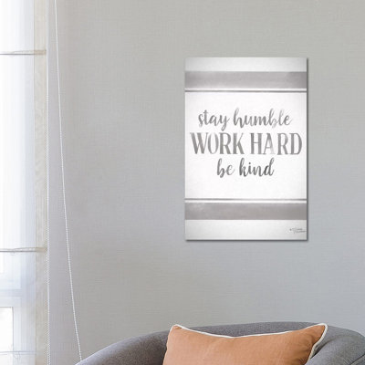 Work Hard 1 Piece Wrapped Canvas Wall Art
