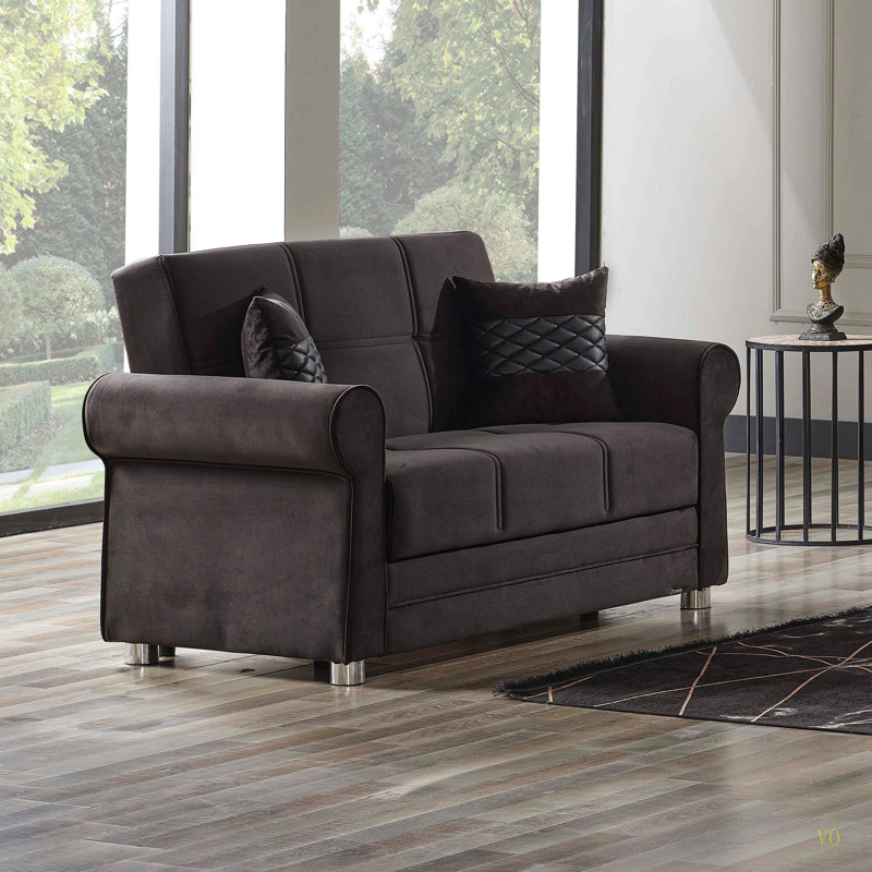 Canapé convertible avec rangement Primenest Liora Collection, Noir
