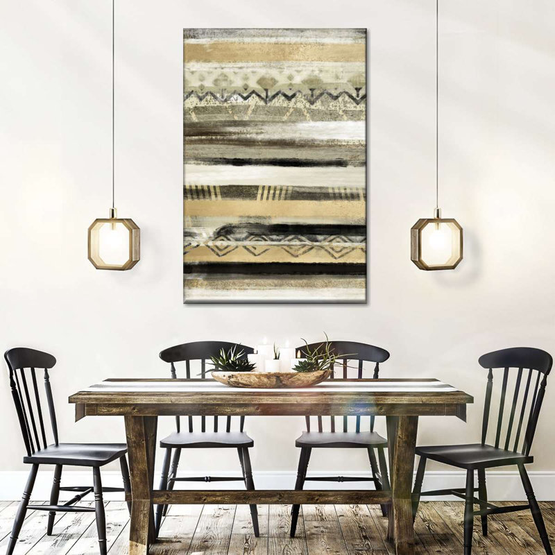 Abstrait africain sur toile, H 48 po x l 32 po x P 1,25 po