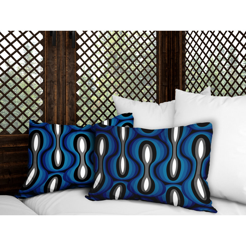 Outdoor Reversible Throw Pillow, Black