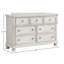Commode sept tiroirs gris antique