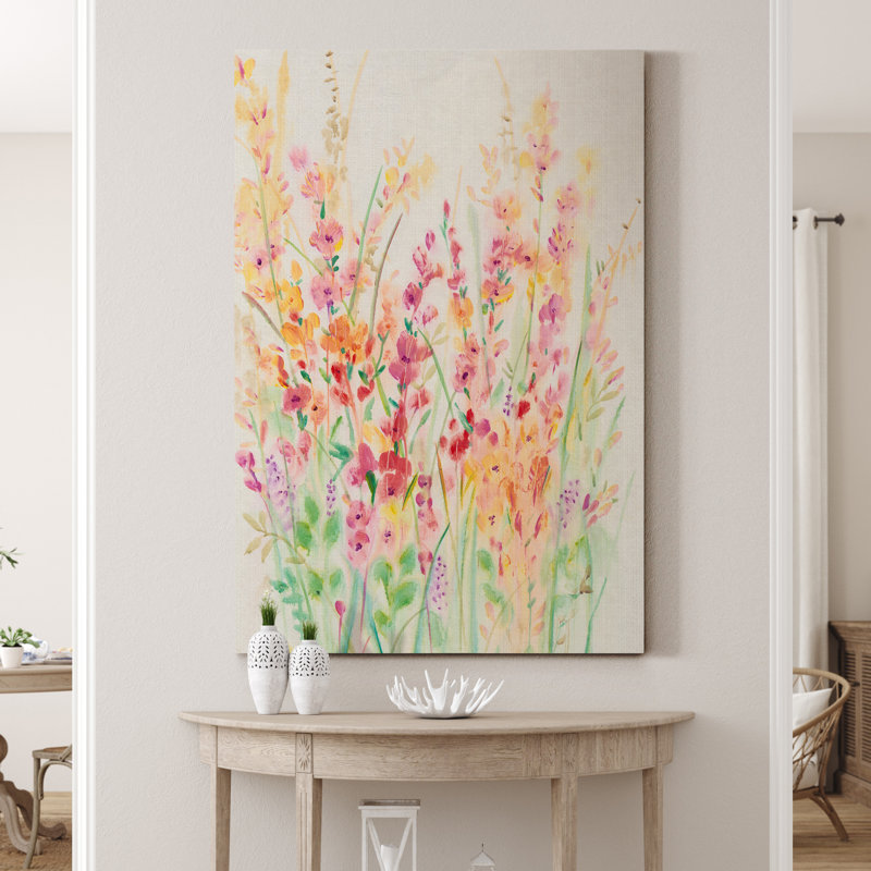 " Brilliant Floral I ", 8" H x 12" W x 1.5" D