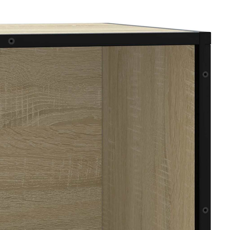 4 Pair Shoe Storage Bench, Sonoma Oak