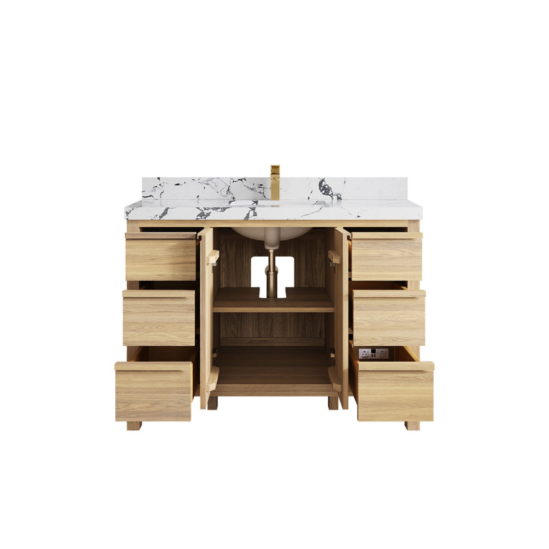 Chêne Elizabeth X P 22 po D Meuble-lavabo simple avec 2 po, Viola nuit