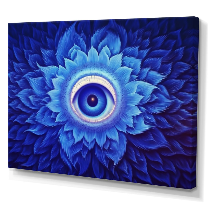 Vishuddhi Vision, œil du troisième chakra, H 12 po x l 20 po x P 1 po, Toile tendue